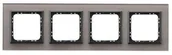 Klawisze i ramki - Ospel Sonata szare szkło ramka R-4RGC/41/25 4mm) R-4RGC/41/25 - miniaturka - grafika 1