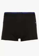 Majtki męskie - Czarne Bawełniane Majtki Bokserki z Ozdobnym Napisem i Szeroką Gumką w Pasie Blinsea - miniaturka - grafika 1