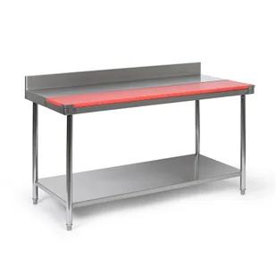 Stół ze stali nierdzewnej z deską do krojenia, 1200 x 700 x 850 mm - Stoły warsztatowe - miniaturka - grafika 1