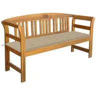 Ławki ogrodowe - vidaXL Ławka ogrodowa z poduszką, 157 cm, lite drewno akacjowe - miniaturka - grafika 1