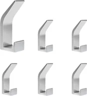 Wieszaki łazienkowe - samoprzylepnych haczyków, podwójny wieszak na ręczniki do łazienki, samoprzylepny uchwyt ścienny do kuchni, aluminium, srebrny - miniaturka - grafika 1