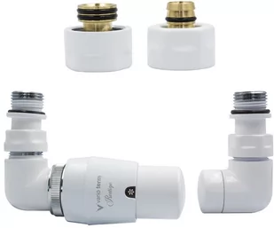 Varioterm Zawór termostatyczny trójosiowy Vision ze złączką PEX/CU - biały alu-pex - PEX 16 mm lewy VIGS0206CFK/L(Pex) - Zawory i kraniki - miniaturka - grafika 1