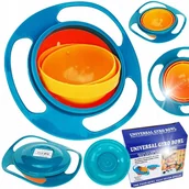 Miseczki i talerzyki dla dzieci - MISKA NIEWYSYPKA MISECZKA NIEKAPEK GYRO BOWL 360 + uchwyty oraz pokrywka - miniaturka - grafika 1