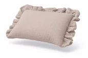 Kołdry i poduszki dla dzieci - Poduszka muślinowa dla niemowlaka 20x30 z falbanką – BEŻOWY - miniaturka - grafika 1