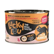 Mokra karma dla kotów - Lucky Lou mokra karma dla kota SuperMono Adult Kurczak 12x200 g - miniaturka - grafika 1
