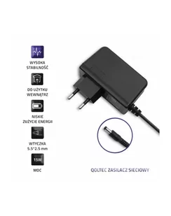 Qoltec Zasilacz wtyczkowy 15W | 5V | 3A | 5.5 2.1 AZQOLZU00050773 - Zasilacze do laptopów - miniaturka - grafika 3