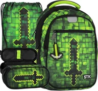 Zestawy szkolne - ZESTAW Szkolny Plecak Tornister Minecraft Piksele Pixel - miniaturka - grafika 1