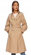 Płaszcze damskie - GUESS DAMSKI PŁASZCZ DAMSKI BEŻOWY Z PASKIEM DO KOLAN S GXB - miniaturka - grafika 1