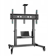 Uchwyty do telewizora - ONKRON Mobile TV Stand Rolling TV Cart for 50 to 100-Inch Screens up to 120 kg black - miniaturka - grafika 1