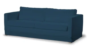Dekoria pl Pokrowiec na sofę Karlstad 3-osobową nierozkładaną długi Ocean Blue morski niebieski) 204 x 89 x 66 cm Cotton Panama - Pokrowce na meble - miniaturka - grafika 1