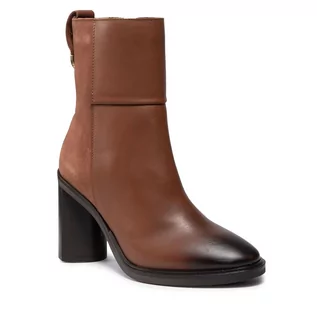 Botki damskie - Tommy Hilfiger Botki Th Hardware High Heel Boot FW0FW06044 Winter Cognac GVI - grafika 1