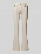 Spodnie damskie - Jeansy o rozkloszowanym kroju z nakładanymi kieszeniami z patką model ‘SEXY FLARE’ - miniaturka - grafika 1