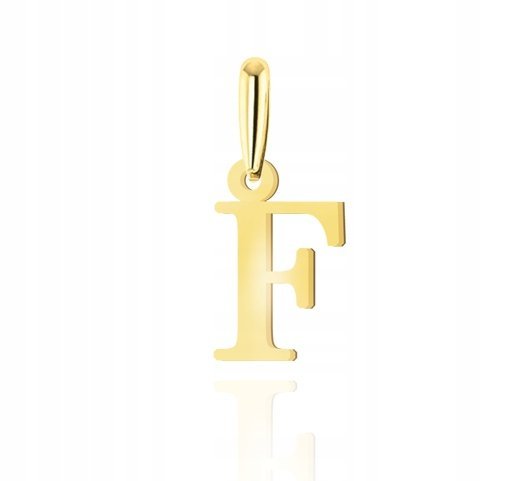 ZŁOTA ZAWIESZKA LITERKA F 585