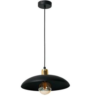 EWILIGHT Lampa sufitowa wisząca klosz RAMI E27 czarny/złoty - Oprawy, klosze i abażury - miniaturka - grafika 1