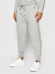 Polo Ralph Lauren Spodnie dresowe 714844763001 Szary Regular Fit - Spodnie sportowe męskie - miniaturka - grafika 1