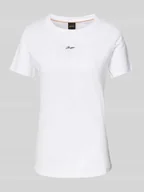 Koszulki i topy damskie - T-shirt z wyhaftowanym logo model ‘Elogo’ - miniaturka - grafika 1