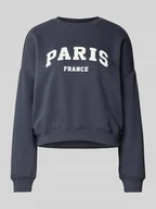 Bluzy damskie - Bluza o luźnym kroju z mieszanki bawełny model ‘SWEAT’ - miniaturka - grafika 1