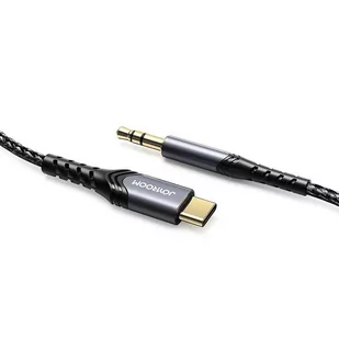 Joyroom kabel audio stereo AUX 3,5 mm mini jack - USB Typ C do telefonu tabletu 2 m czarny (SY-A03) - Kable USB - miniaturka - grafika 1