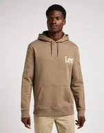 Bluzy męskie - MĘSKA BLUZA Z KAPTUREM LEE WOBBLY LEE HOODIE PEBBLE 112349358 LM54015544 - Lee - miniaturka - grafika 1