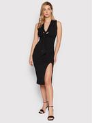 Sukienki - Rinascimento Sukienka koktajlowa CFC0018388002 Czarny Slim Fit - miniaturka - grafika 1