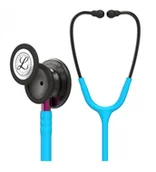 Urządzenia medyczne - Stetoskop Littmann Classic III 5872 Stetoskop internistyczny Smoke, przewód turkusowy, lira - smoke, trzonek różowy - miniaturka - grafika 1