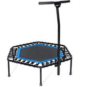 Trampoliny - SportPlus trampolina fitness, system z linami bungee, średnica 110 cm, maksymalne obciążenie 130 kg, niebieski SP-T-110-B - miniaturka - grafika 1