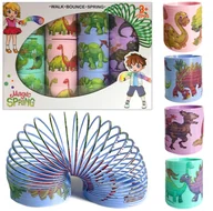 Zabawki interaktywne dla dzieci - SPRĘŻYNA DINOZAUR 12 SZTUK - miniaturka - grafika 1