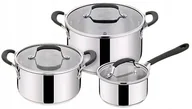 Zestawy garnków i patelni - Zestaw garnków 3-wielkości 6-elemntów JAMIE OLIVER by TEFAL E318S6 - miniaturka - grafika 1