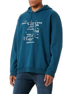 s.Oliver Sales GmbH & Co. KG/s.Oliver Męska bluza z długim rękawem z kapturem, Niebieski zielony, XL - Bluzy męskie - miniaturka - grafika 1