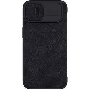 Nillkin Qin Leather Pro Case etui iPhone 14 osłona na aparat kabura pokrowiec obudowa z klapką czarny - Etui i futerały do telefonów - miniaturka - grafika 3