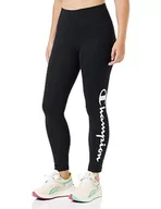 Spodnie damskie - Champion Athletic C-Sport W-Cotton Lycra Crop damskie spodnie dresowe, Czarny, M - miniaturka - grafika 1