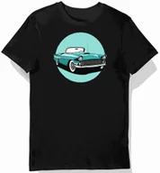 Koszulki męskie - Koszulka męska czarna z motywem retro auta sportowego S - miniaturka - grafika 1