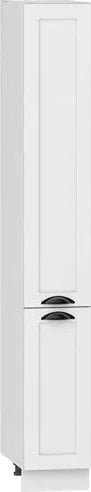 Elior Wysoka szafka kuchenna typu cargo z koszem biała - Pergio 4X 30 cm