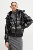 Kurtki damskie - Guess kurtka BICE damska kolor czarny zimowa oversize W4BL37 WGK00 - miniaturka - grafika 1