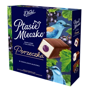 E.Wedel Ptasie mleczko waniliowe z galaretką o smaku czarnej porzeczki w czekoladzie mlecznej 340g - Bombonierki i czekoladki - miniaturka - grafika 1