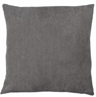 Poduszka Dekoracyjna Ciemnoszara Sztruks 45 X 45 cm - Poduszki dekoracyjne - miniaturka - grafika 1