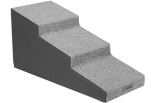 Schody dla psa Welsti 40cm 3 pochylne stopnie ciemne szare - Pozostałe akcesoria dla psów - miniaturka - grafika 1