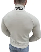 Bluzy męskie - Bluza męska beżowa ze stójką Furia - miniaturka - grafika 1