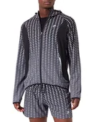 Kurtki męskie - FILA Męska kurtka do biegania RAGA z kapturem, Night Owl Fade AOP, M - miniaturka - grafika 1