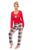 Piżamy damskie - Piżama Ho Ho Long Red - miniaturka - grafika 1