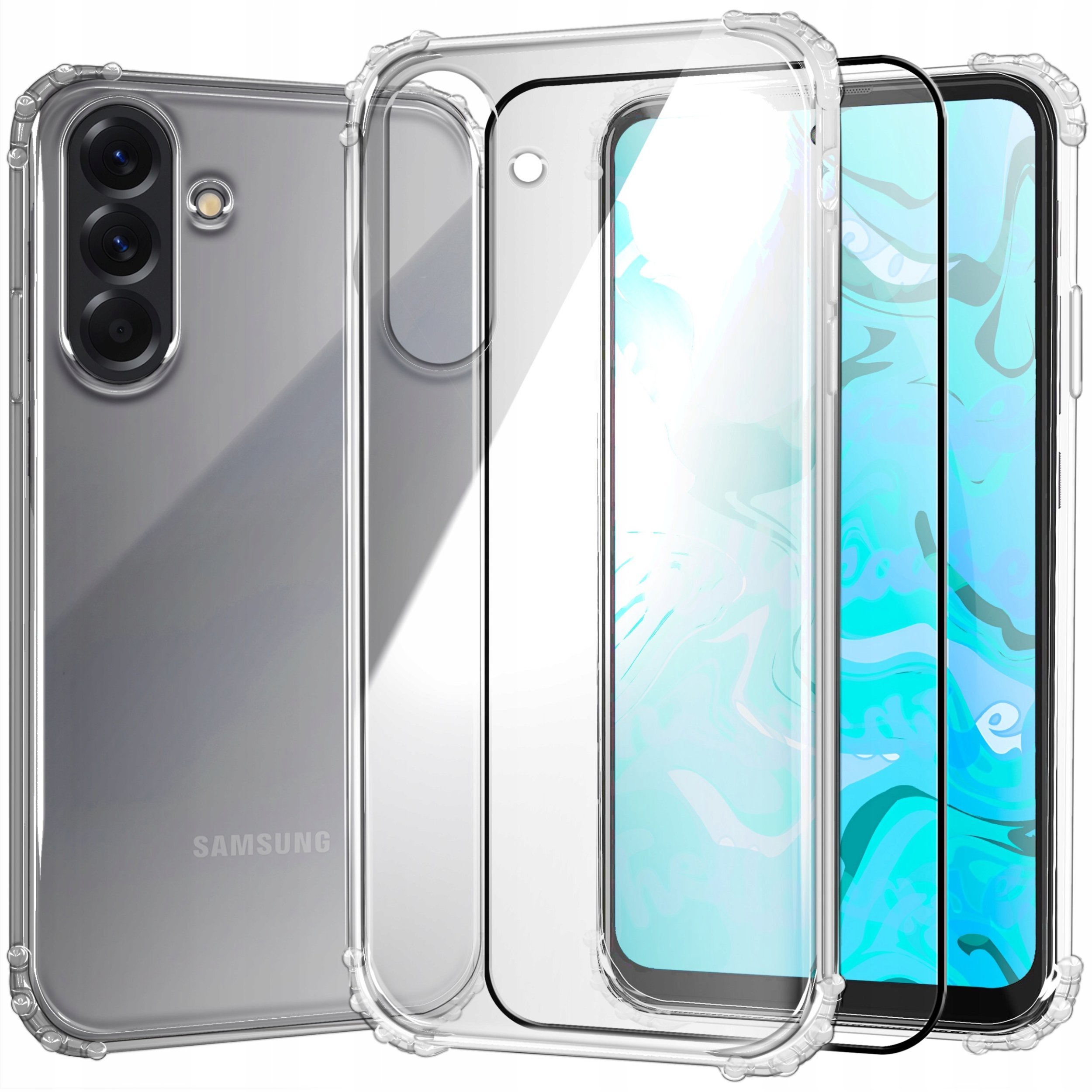 ETUI PANCERNE DO SAMSUNG GALAXY A56 5G CASE SILIKON ANTI SHOCK SZKŁO 9H