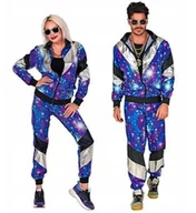 Stroje karnawałowe - Strój Dres Disco Wzór Dyskoteka Retro Dresy Lata 70 80 Kostium Unisex Przebranie 2XL - miniaturka - grafika 1