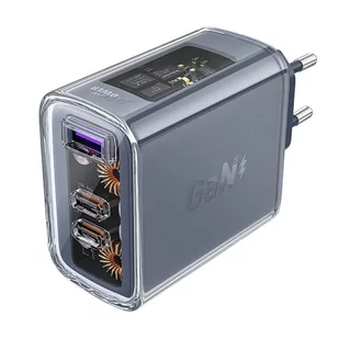 Ładowarka sieciowa Acefast A45, 2x USB-C, 1xUSB-A, 65W PD (szara) - Ładowarki do telefonów - miniaturka - grafika 2
