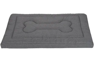 Legowisko materac dla psa Welsti ciemny szary gładki kość XL 130x90 antypoślizgowy - Legowiska dla psów - miniaturka - grafika 1