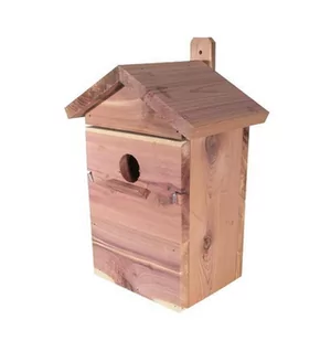 Vitapol Lęgówka dla ptaków z drewna cedrowego 2szt wymiennych frontów w zestawie 21x15,5x32cm - Klatki i wyposażenie dla ptaków - miniaturka - grafika 1