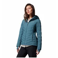 Kurtki i kamizelki sportowe damskie - Kurtka zimowa damska Columbia Joy Peak™ II Hooded Jacket Rozmiar: M / Kolor: zielony/niebieski - miniaturka - grafika 1