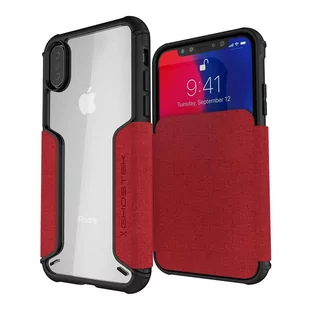 GHOSTEK Etui Exec 3 do Apple iPhone Xs (kolor czerwony) (GH_GHOCAS1066) - Etui i futerały do telefonów - miniaturka - grafika 1