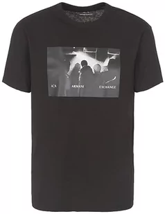Armani Exchange Męski T-Shirt Regular Fit Concert Graphic Tee, czarny, XXL - Koszulki męskie - miniaturka - grafika 1