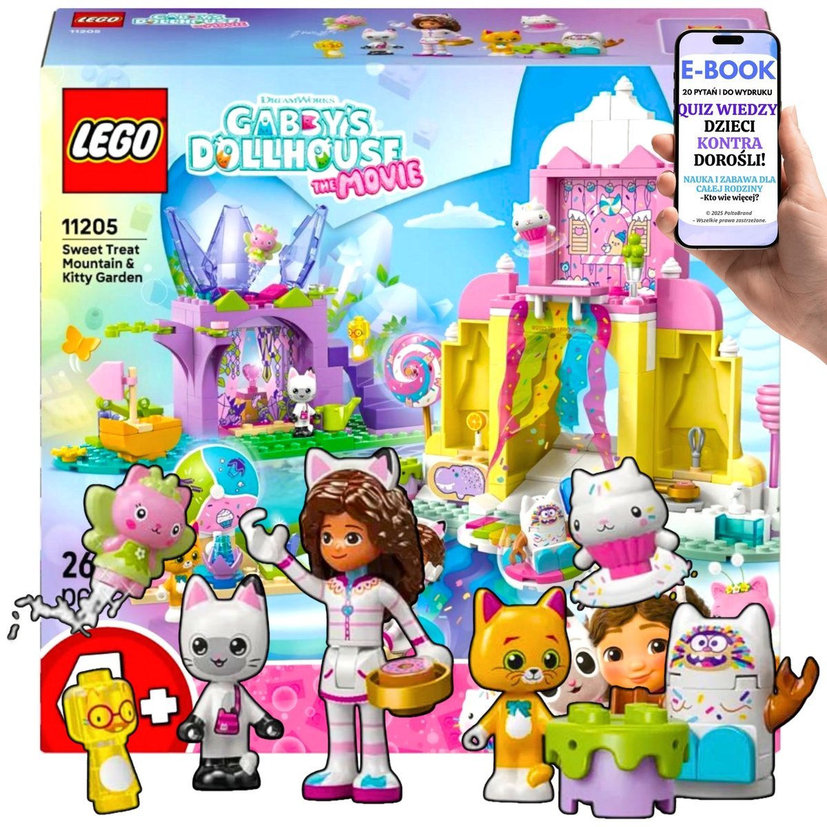 LEGO GABI’S DOLLHOUSE ŁAKOCIOWA GÓRA + KICIOWY OGRÓDEK • Zestaw Kreatywny dla DZIEWCZYNKI 4+ lat Lego Dla Dziewczynki Na Urodziny + EBOOK-2