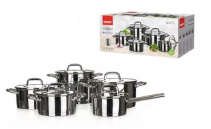 GARNKI ZESTAW excellent banquet 10 części do gotowania indukcja kuchnia box - Zestawy garnków i patelni - miniaturka - grafika 1